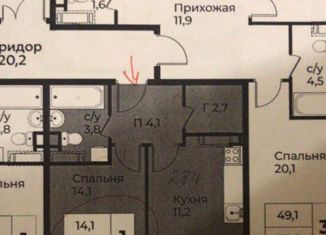 Продажа однокомнатной квартиры, 37.8 м2, деревня Столбово, проспект Куприна, 36к1