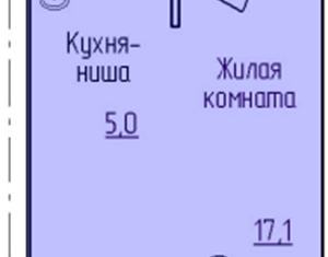 Квартира на продажу студия, 33.8 м2, Благовещенск, ЖК Лазурный Берег