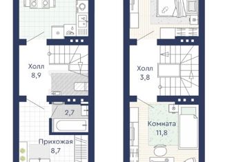 Продажа двухкомнатной квартиры, 68.9 м2, Мурино, Садовая улица, 2Бк1, ЖК Новое Мурино