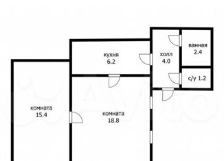 Продажа 2-ком. квартиры, 55 м2, Краснодар, Карасунская улица, 46, Карасунская улица