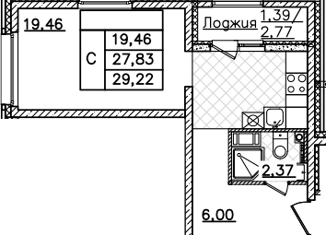 Продаю квартиру студию, 29.22 м2, Санкт-Петербург, Полюстровский проспект, 28, метро Площадь Ленина