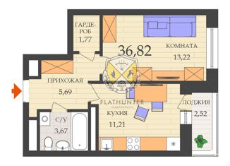 Продажа 1-ком. квартиры, 36.3 м2, Самара, улица Советской Армии, 131А, метро Советская