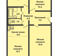 Продам 4-ком. квартиру, 85.6 м2, посёлок Садовый