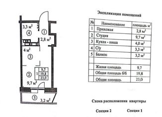 Продажа квартиры студии, 23 м2, Иркутская область, 34-й микрорайон, 56