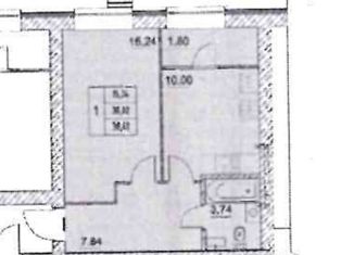 Продажа 1-ком. квартиры, 38.62 м2, Татарстан, улица Хасана Шайдуллина, 2