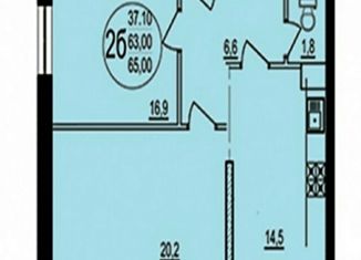 Продается 2-комнатная квартира, 65 м2, Краснодар, улица Евгении Жигуленко, 7