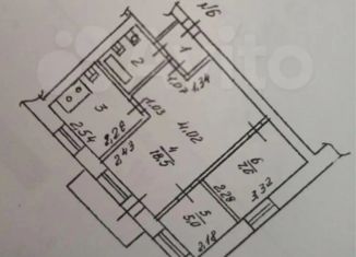 Продаю 2-ком. квартиру, 41.6 м2, Липецк, Ленинградская улица, 8, Октябрьский район