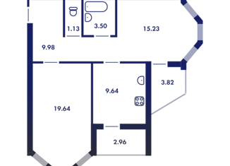 Продажа 2-комнатной квартиры, 68.2 м2, Липецк, Боевой проезд, 13, район Опытной Станции