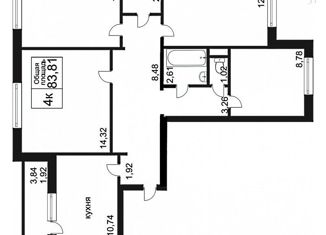 Продается 4-комнатная квартира, 82 м2, Красноярск, ЖК Нанжуль-Солнечный, Ольховая улица, 6