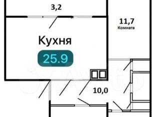 Продаю 4-ком. квартиру, 80 м2, село Дивноморское, улица Олега Кошевого, 19