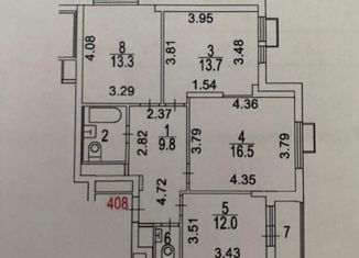 Трехкомнатная квартира на продажу, 70.8 м2, Москва, улица Академика Скрябина, 3/1к1, метро Рязанский проспект