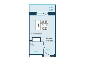 Продаю квартиру студию, 30.1 м2, Красноярск, Светлогорский переулок, 2о, Советский район