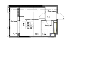 Продается квартира студия, 22.08 м2, Санкт-Петербург, Планерная улица, 95к1, ЖК Нью Тайм