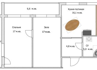 Продам 3-комнатную квартиру, 66.5 м2, Самара, улица Георгия Димитрова, 81