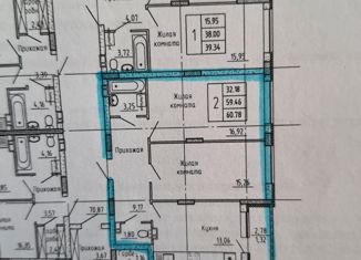 Продается 2-ком. квартира, 61 м2, Воронеж, улица 121 Стрелковой Дивизии, 9, ЖК Суворов-Сити