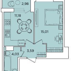 Продается 1-ком. квартира, 35.3 м2, Санкт-Петербург, Планерная улица, 87к1