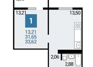 Продаю однокомнатную квартиру, 33.62 м2, Анапа, улица Ленина, 227, ЖК Горгиппия Морская