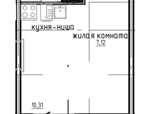 Продается квартира студия, 26 м2, Санкт-Петербург, проспект Косыгина, 11к2, муниципальный округ Пороховые