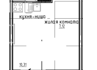 Продается квартира студия, 26 м2, Санкт-Петербург, проспект Косыгина, 11к2, проспект Косыгина