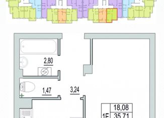 Продам 1-комнатную квартиру, 35.6 м2, Псков, ЖК Смарт-квартал, Инженерная улица, 119