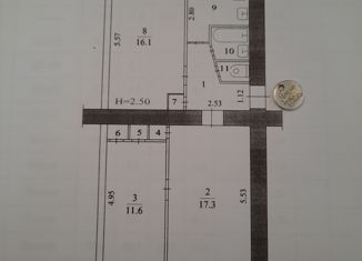 Продажа трехкомнатной квартиры, 59.9 м2, Волжский, улица Пушкина, 66