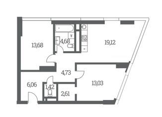 Продажа 2-ком. квартиры, 66 м2, Москва, Шмитовский проезд, 39к1, станция Шелепиха