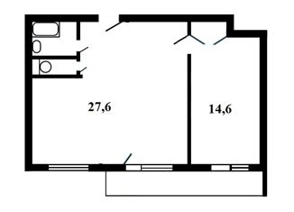 Продается двухкомнатная квартира, 46.4 м2, Москва, Нагорная улица, 2к1