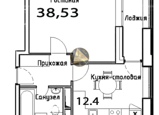 1-комнатная квартира на продажу, 38.53 м2, Санкт-Петербург, Студенческая улица, 14к1, Студенческая улица