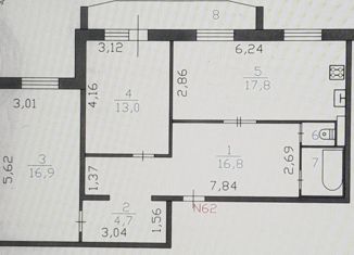 Продам двухкомнатную квартиру, 75.8 м2, посёлок Тельмана, Октябрьская улица, 3