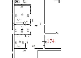 Продается 2-комнатная квартира, 53.7 м2, село Новая Усмань, Полевая улица, 41Б