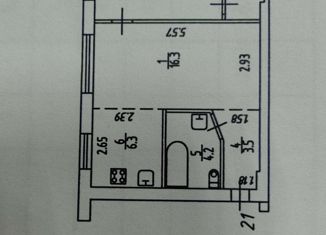 2-ком. квартира на продажу, 43 м2, Тула, Привокзальный территориальный округ, проспект Ленина, 100