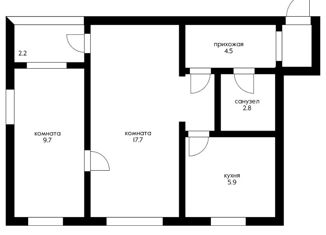 Продажа 2-ком. квартиры, 46 м2, Краснодар, улица Авиагородок, 27, улица Авиагородок