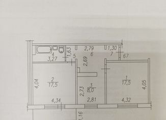 Продам 2-ком. квартиру, 59.1 м2, Новокузнецк, улица Берёзовая Роща, 12, ЖК Берёзовая Роща