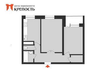 Двухкомнатная квартира на продажу, 50.5 м2, Красноярский край, Ленинградский проспект, 9