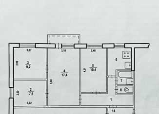 Продам четырехкомнатную квартиру, 60.6 м2, Волгоград, Российская улица, 5, Красноармейский район