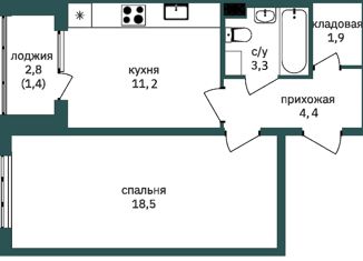 Продается 1-ком. квартира, 40.7 м2, Москва, метро Лесопарковая, Варшавское шоссе, 170Ек5