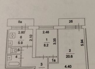 Продам 2-ком. квартиру, 46.7 м2, Москва, улица Пырьева, 12, улица Пырьева