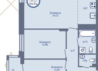 Продам 3-ком. квартиру, 70 м2, Пермь, Пермская улица, 6, Ленинский район