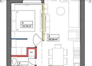 Продаю 2-ком. квартиру, 47 м2, Москва, Ходынский бульвар, 2, ЖК Лайнер Восток