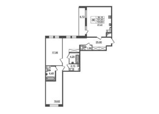 Продажа 3-комнатной квартиры, 102.6 м2, Санкт-Петербург, 26-я линия Васильевского острова, 7, ЖК Палацио