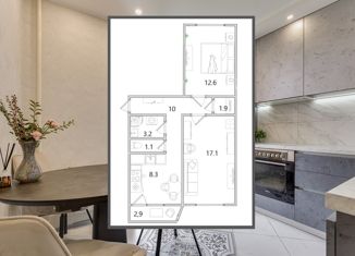 Продам 2-комнатную квартиру, 54.2 м2, Санкт-Петербург, улица Бадаева, 8к1, улица Бадаева