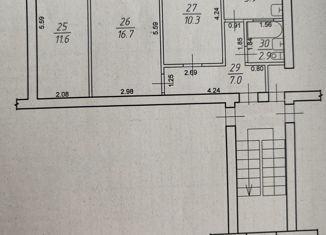 Трехкомнатная квартира на продажу, 54.4 м2, Жигулёвск, микрорайон Г-1, 6