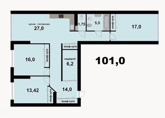 Продажа 3-комнатной квартиры, 101 м2, Саратов, Усть-Курдюмская улица, 29, ЖК Изумрудный