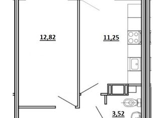 Продажа 1-комнатной квартиры, 33.9 м2, Кудрово, проспект Строителей, 16, ЖК Геометрия