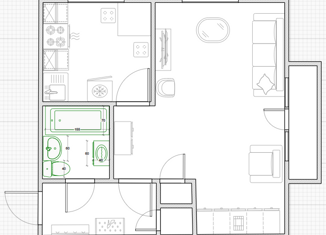 Продам 1-ком. квартиру, 32.1 м2, Челябинск, улица Первого Спутника, 27, Металлургический район