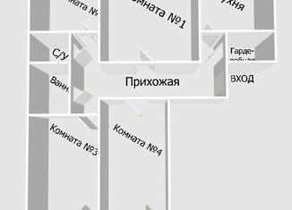 Четырехкомнатная квартира на продажу, 81 м2, Приморский край, улица Воровского, 129