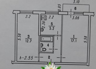 Продажа двухкомнатной квартиры, 41.9 м2, Омск, 6-я Чередовая улица, 100, Ленинский округ