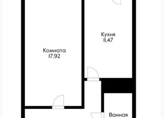 Продаю однокомнатную квартиру, 38 м2, Краснодарский край, Кореновская улица, 2к4