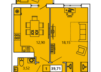 Продажа 2-ком. квартиры, 42 м2, посёлок Шушары, Старорусский проспект, 13к1, ЖК Ол Инклюзив