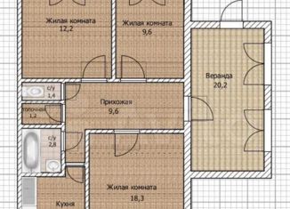 Продаю таунхаус, 84.7 м2, село Чесноковка, Школьная улица, 12